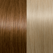 Keratin Hair Extensions 50/55 cm - Meches: 27/140, tobacco blond/platinum blond