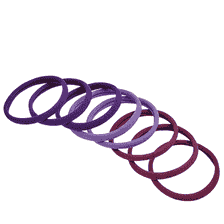 Cravatta per capelli super morbida, viola, 8 pezzi