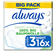 Ultra Serviette hygiénique Cotton Protection Night avec ailes Big Pack 16 pièces