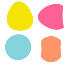4 make-up sponges made of artificial latex