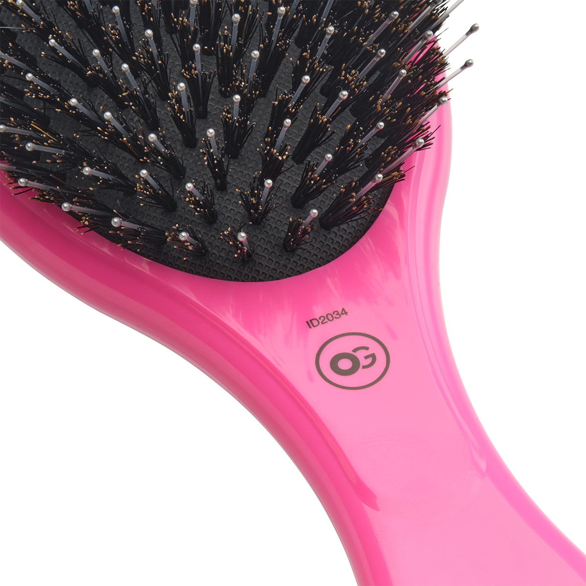 Olivia Garden Expert Care Oval Boar&Nylon Bristles Pink •