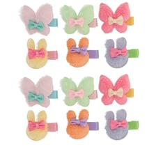 Set De 12 Clips Pour Cheveux Papillon & Lapin