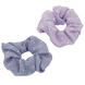 Scrunchie strutturato con elastico ritorto, 9 cm di diametro, 2 pezzi