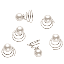 Rouleaux Curlies, blanc, 1 cm