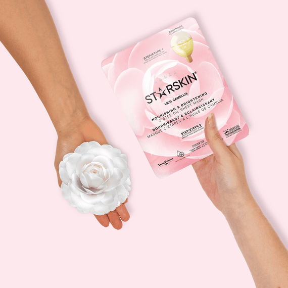 100% Camellia 2-Step Oil Sheet Mask - Nourishing & Brightening