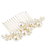 Hair comb with pearls, gold