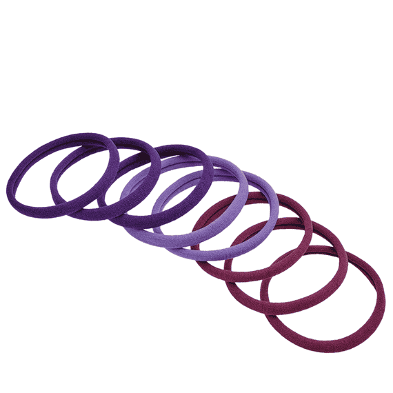 Super soft hair tie, purple, 8 pieces