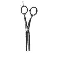 Mythos Offset Black Offset thinning scissors Wave 5.75 