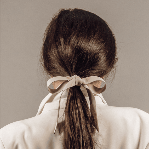 Leather Band Long Cream