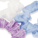 Scrunchie trasparente con elastico ritorto, 7 cm di diametro, 3 pezzi.