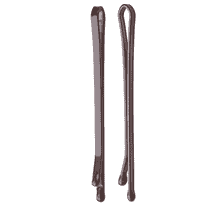 Pince À Cheveux Laquée Lisse, 45 mm, 50 pcs. - Marron