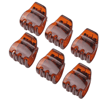 Mini Clip Per Capelli, 2 cm, 6 pz. - Avana