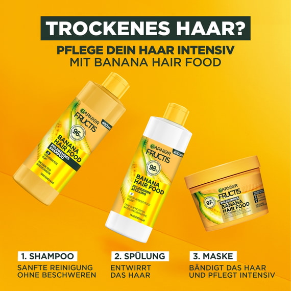 Pflegendes Banana Hair Food - 3 in 1 Maske