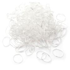 Mini Élastiques À Cheveux Rasta, Ø 10 mm, 250 pcs. - Transparent