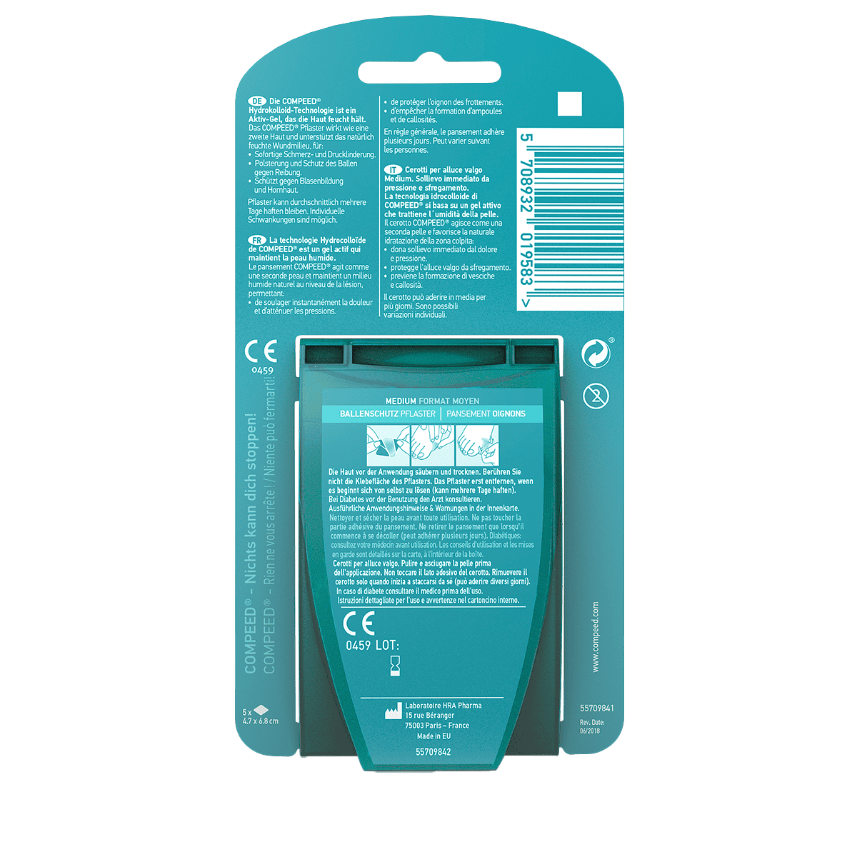 Compeed Bunion Plaster M - 5 Pcs • Effective Relief for Foot Pain