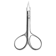 Nail scissors curved design from France