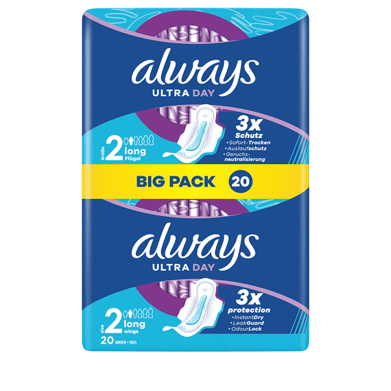 Ultra Serviette Longues Avec Ailes Grand Pack - 20 pcs.