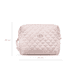 Large Toiletry Bag In Pink-Checkered Quilt