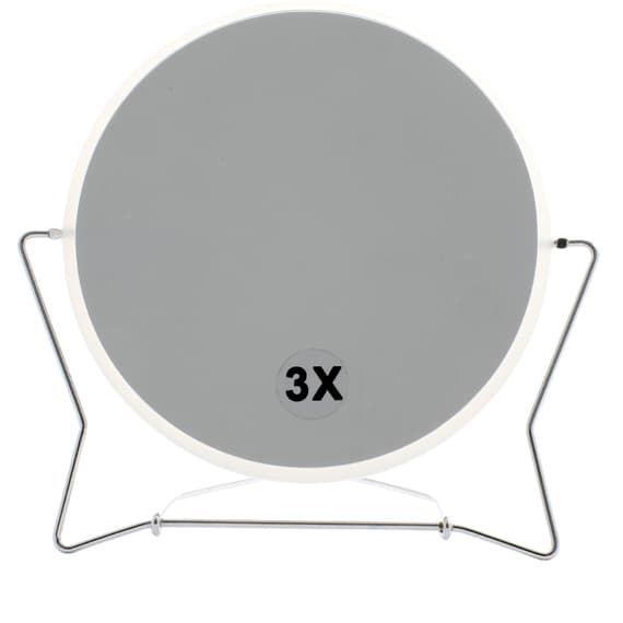 Miroir à poser avec étrier métallique - blanc, x1 et x3