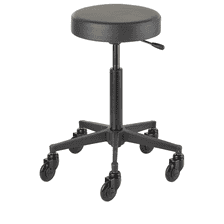 Sgabello a rotelle Clic Tec Round nero M