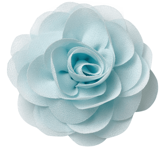 Fleur sur pince vert menthe