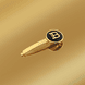 Gold Plated Hair Slide Logo