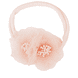 Baby Haarband super elastisches Band mit zweiBlumen, soft rosa