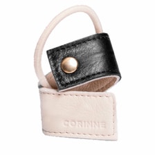 Leather Band Short Bendable two-colored Black / Cream