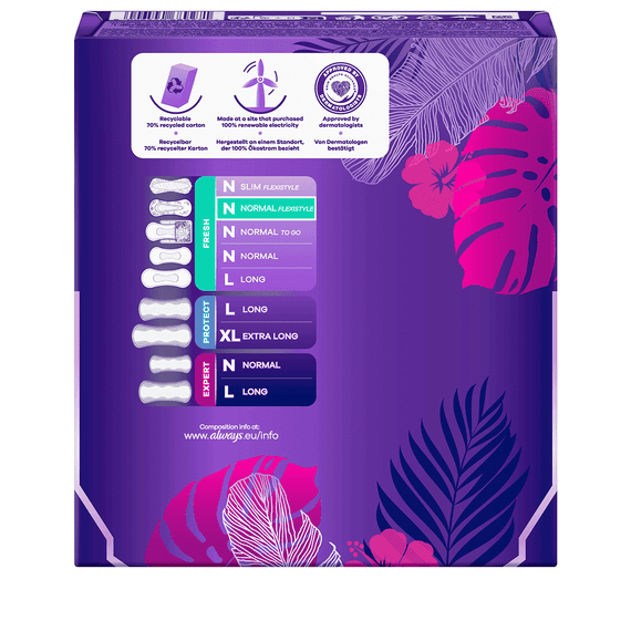 Slipeinlagen Flexistyle Normal Fresh Scent Big Pack - 54 Stk.