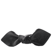Leather Bow Small On Hair Clip Black