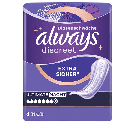 Assorbenti Igienici Incontinenza Ultimate Notte - 8 Pz.