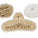 Scrunchies E Clip Per Capelli In Finta Pelliccia - bianco, sabbia e beige