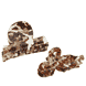 Acrylic Clamp In 2 Shapes - brown & chocolate brown marbled