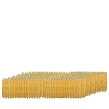 Professional hair rollers yellow 32 mm (12 pcs)