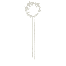 Hairband With Ceramic Flowers & Cut Stones
