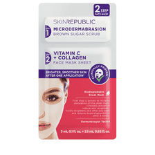 Masque Visage Éclaircissant 2 Étapes Vitamine C & Collagène