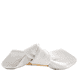 Leather Bow Small On Hair Clip White