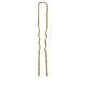 Invisible Hair Pins, waved, U-shaped, 45 mm - with exopy drop, 50 pcs, gold