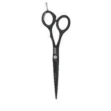 JP10 Ciseaux à cheveux noirs 6.5
