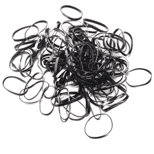 Rasta Élastiques À Cheveux, Ø 20 mm, 120 pcs. - Noir