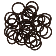 Mini-Haargummi aus recyceltem Material - Braun