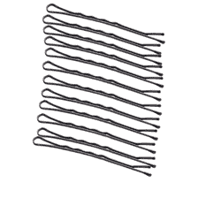 Bobby Pin gewellt, schwarz, 12 Stk.