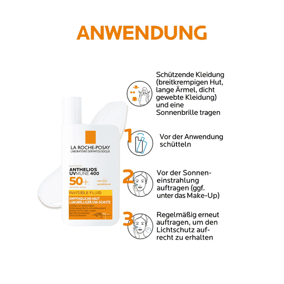 Invisible Fluid UVMune 400 SPF 50+ - Crema solare per il viso