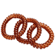 Spiral hair elastics, brown, 3 pieces