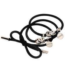 Hair Tie Metal Details 3-pack Black