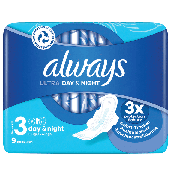 Day & Night Assorbenti Igienici con Ali - 9 Pz.