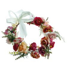 Rose hairband/flower garland on wire