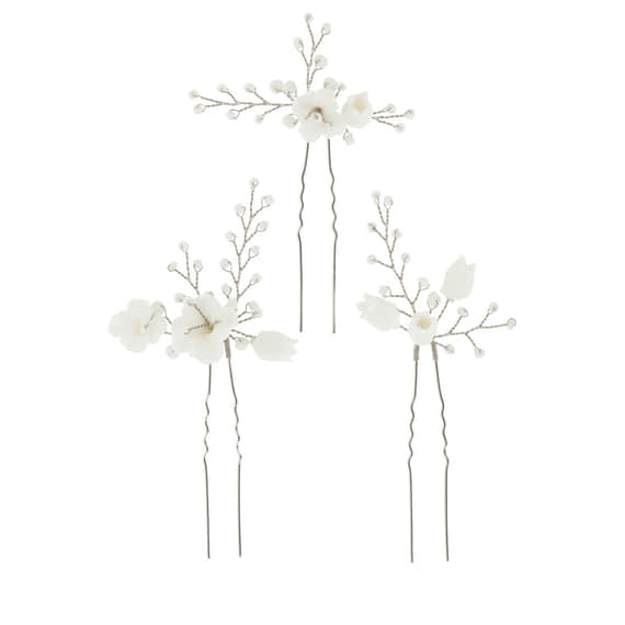 Delicate Hairpins With Flowers