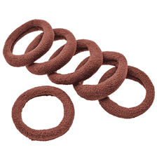 Élastiques À Cheveux En Tissu Éponge Doux, Ø 4 cm, 6 pcs. - Marron