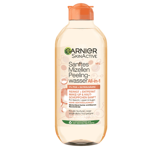 Garnier • mit All-in-1 Reinigungswasser Peeling-Effekt Sanftes Mizellen •